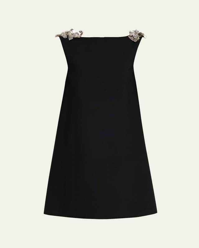 Sleeveless Low-Back Mini Cocktail Dress